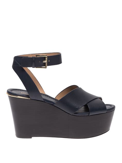 michael michael kors abbott leather wedge|Michael Michael Kors Womens Abbott Leather Wedge Sandals .